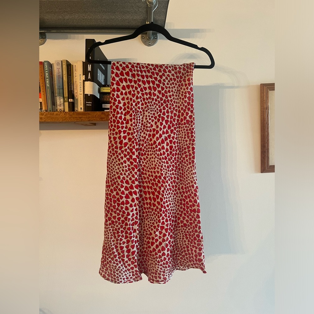 Realisation par heart print slip skirt